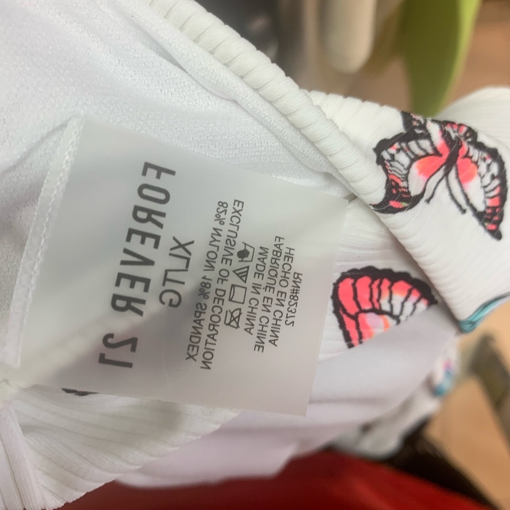 Forever 21 Butterfly Print Swimsuit Sz xl - Picture 2 of 3